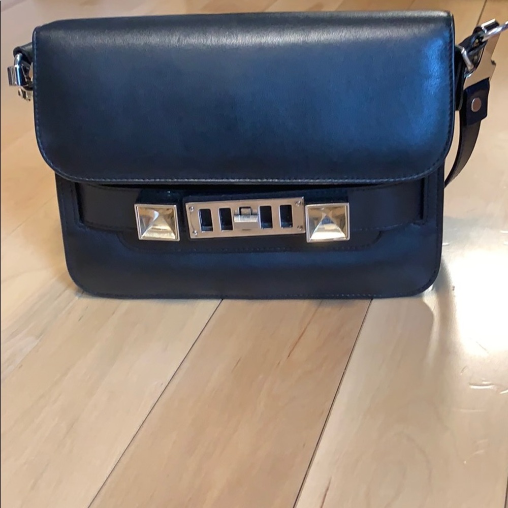 Proenza Schouler PS11 black leather bag